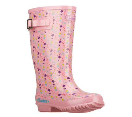 bota agua niña Skechers rosa