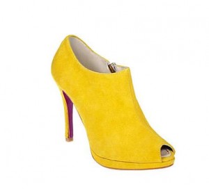 zapato peed toe-abotinado-amarillo