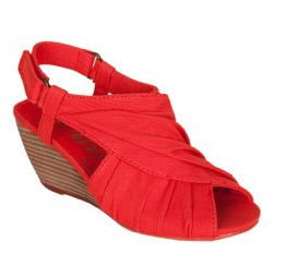 sabdalia cuña en rojo de Blowfishshoes