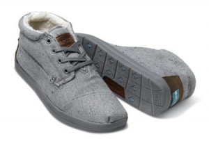 Zapatillas con cordones gris de Toms