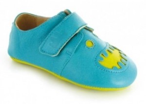 zapatitos bebe azul y amarillo 