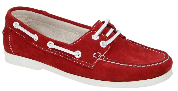 zapato masculino gamuza roja silva