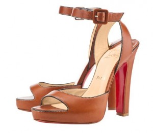 sandalias louboutin marron